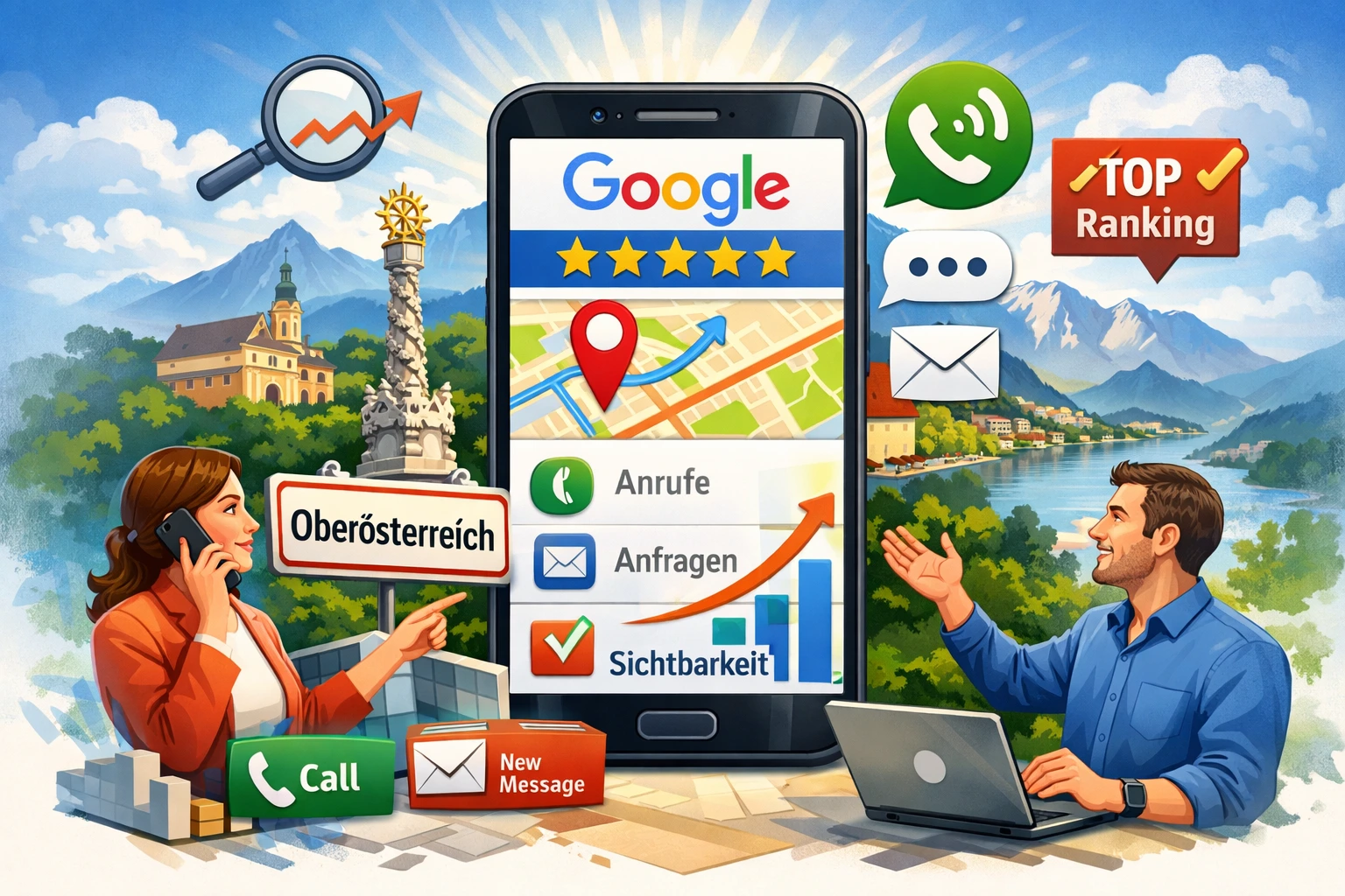 Google Unternehmensprofil optimieren 2026: So gewinnen Unternehmen in Oberösterreich mehr Sichtbarkeit, Anrufe und Anfragen